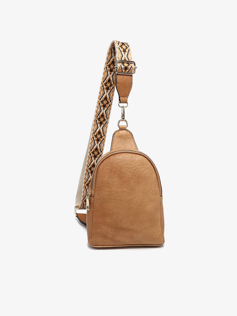 Sling Bag w/ Removable Guitar Strap: Caramel