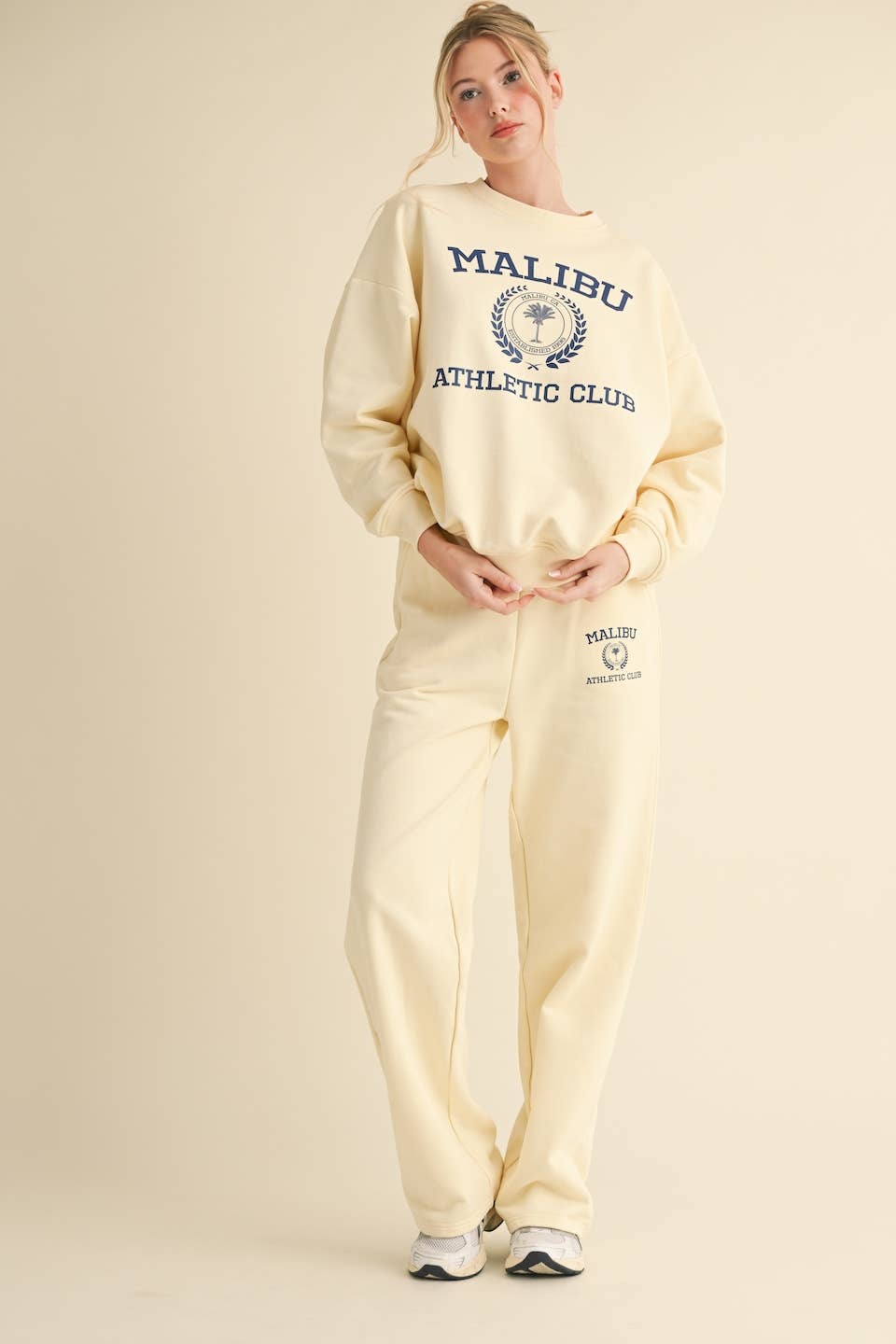 Malibu Athletic Club Crewneck Sweatshirt: Pink