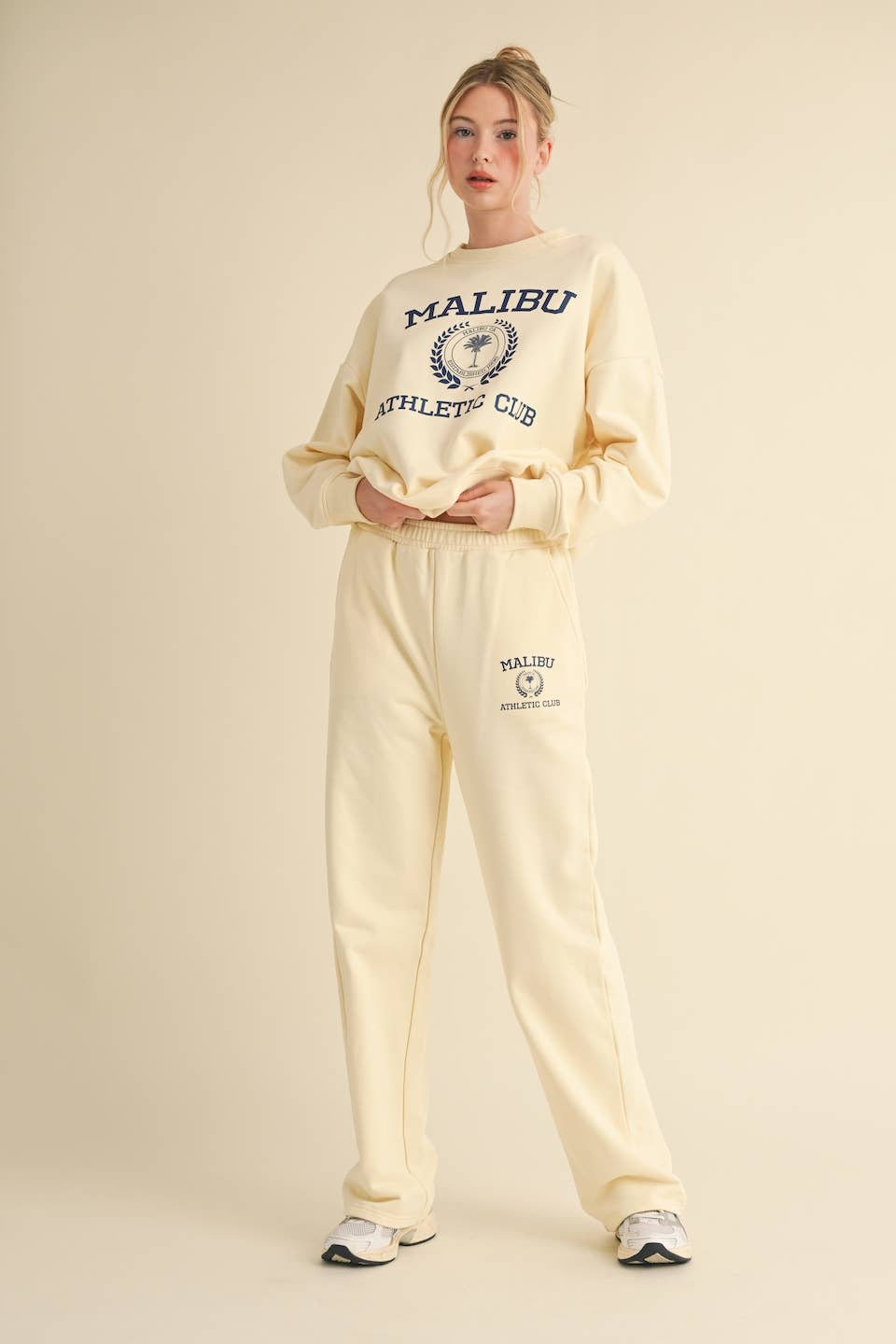 Malibu Athletic Club Crewneck Sweatshirt: Pink