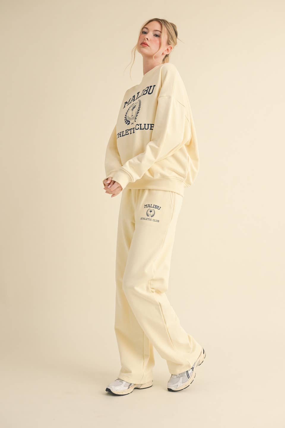 Malibu Athletic Club Crewneck Sweatshirt: Pink