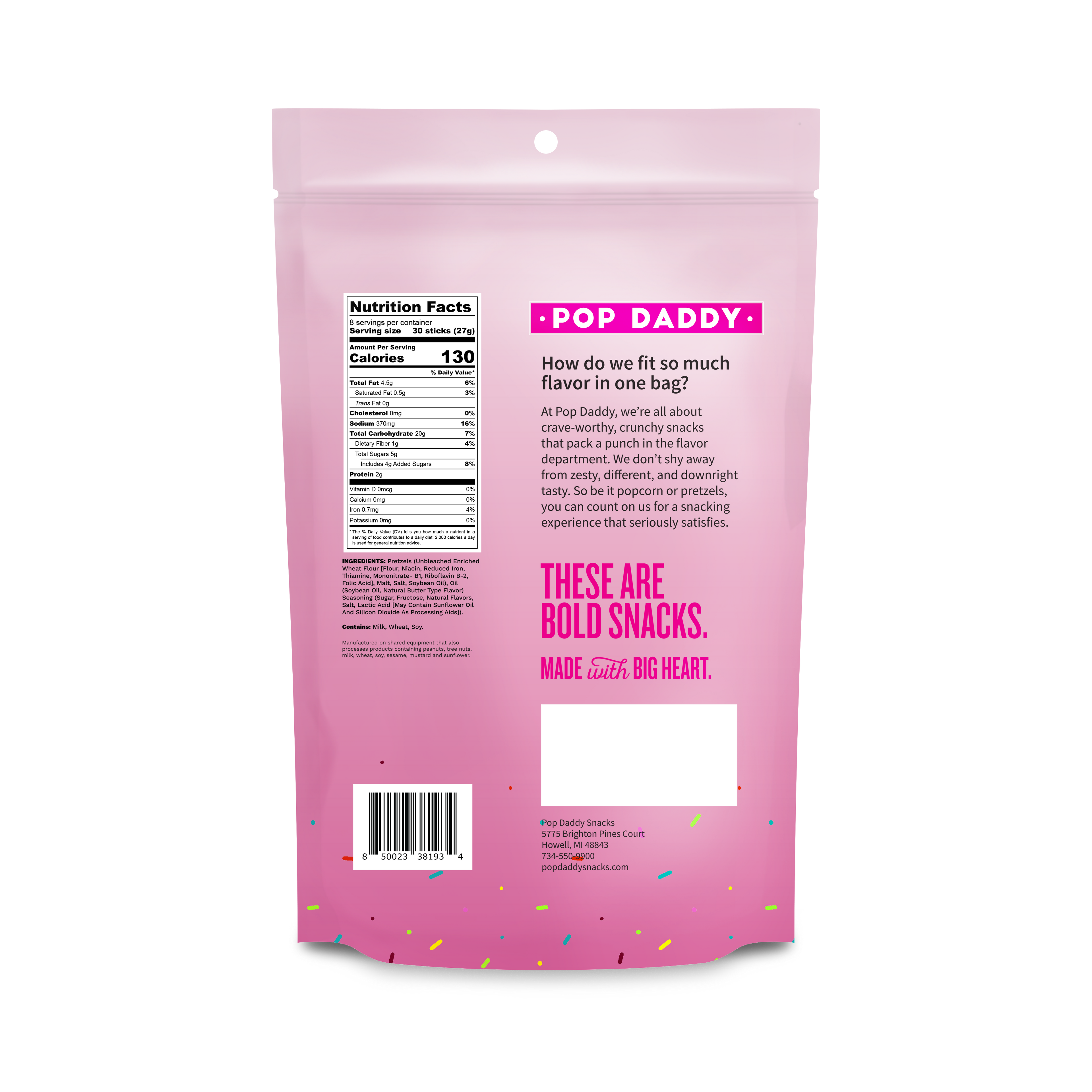 Pretzels Birthday Cake Seasoned 7.5oz