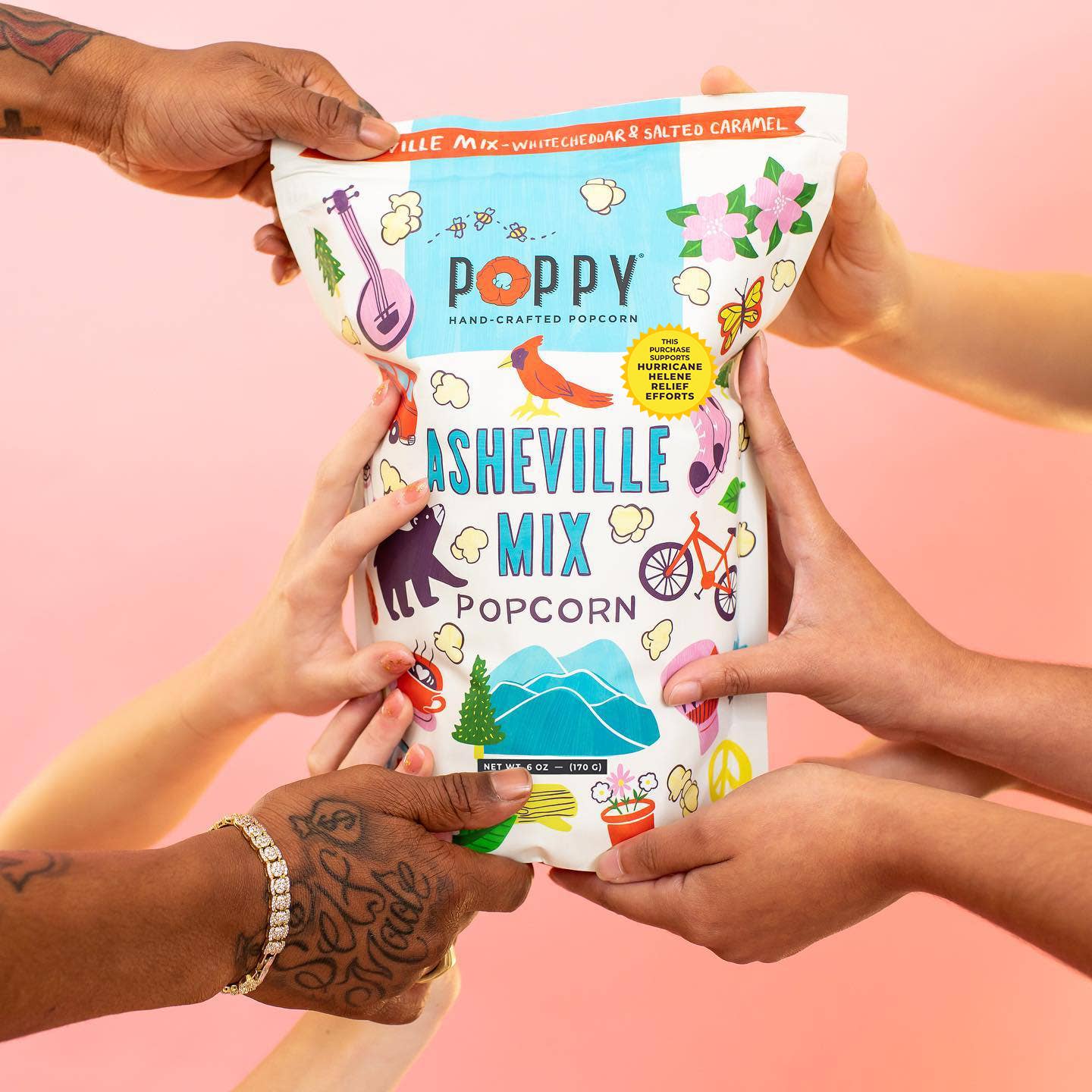 Popcorn Asheville Mix Artist Bag
