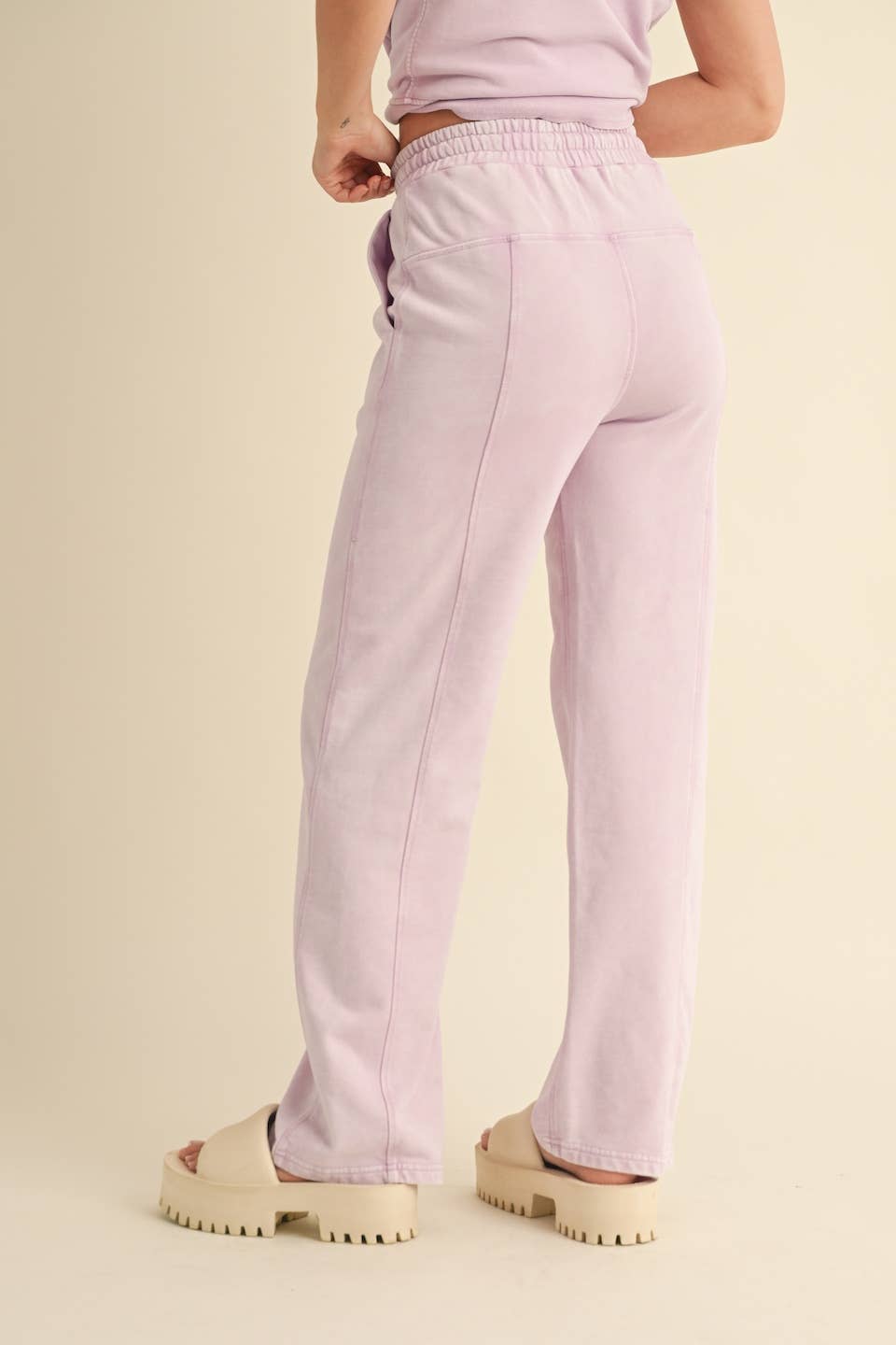 Mineral Wash Pants: Lavender