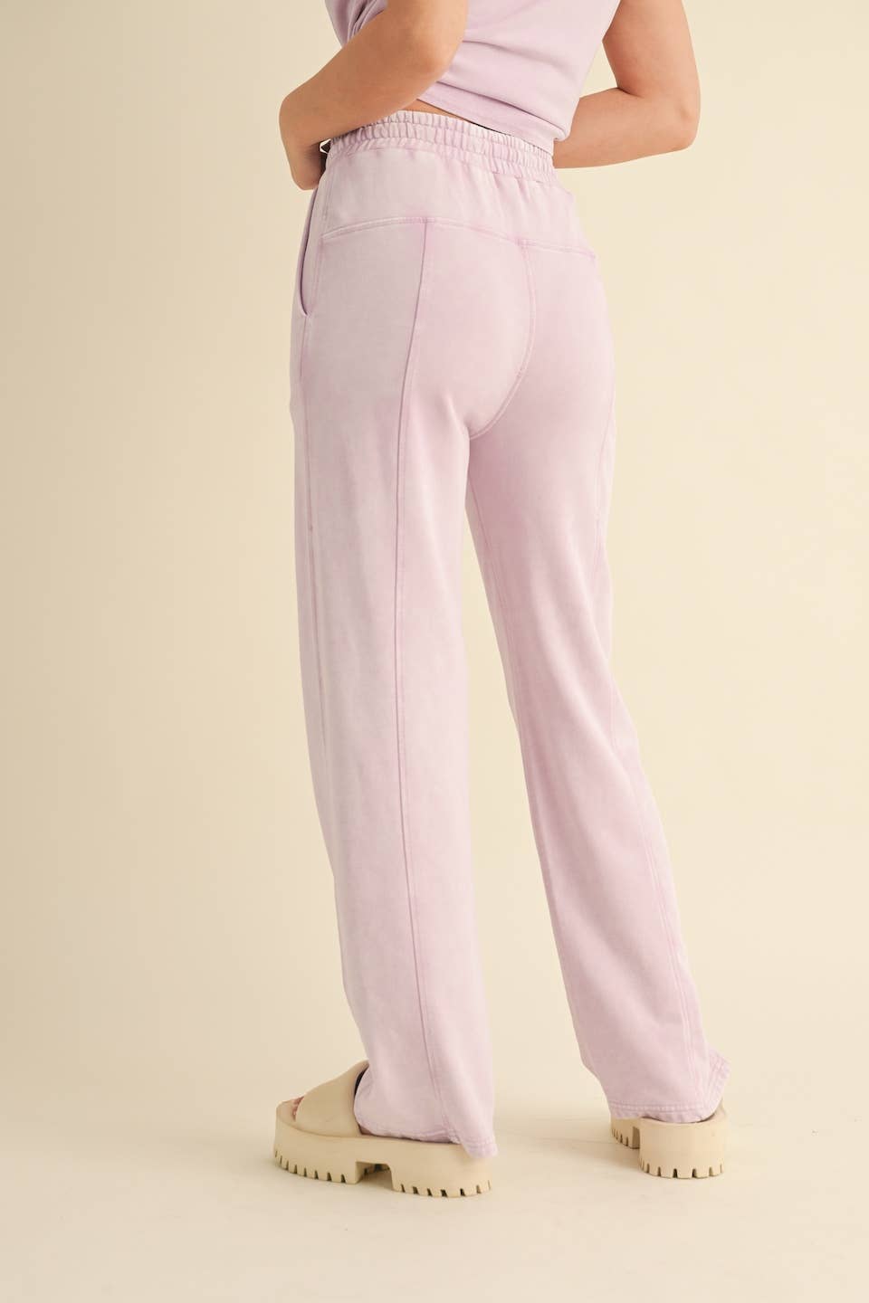 Mineral Wash Pants: Lavender