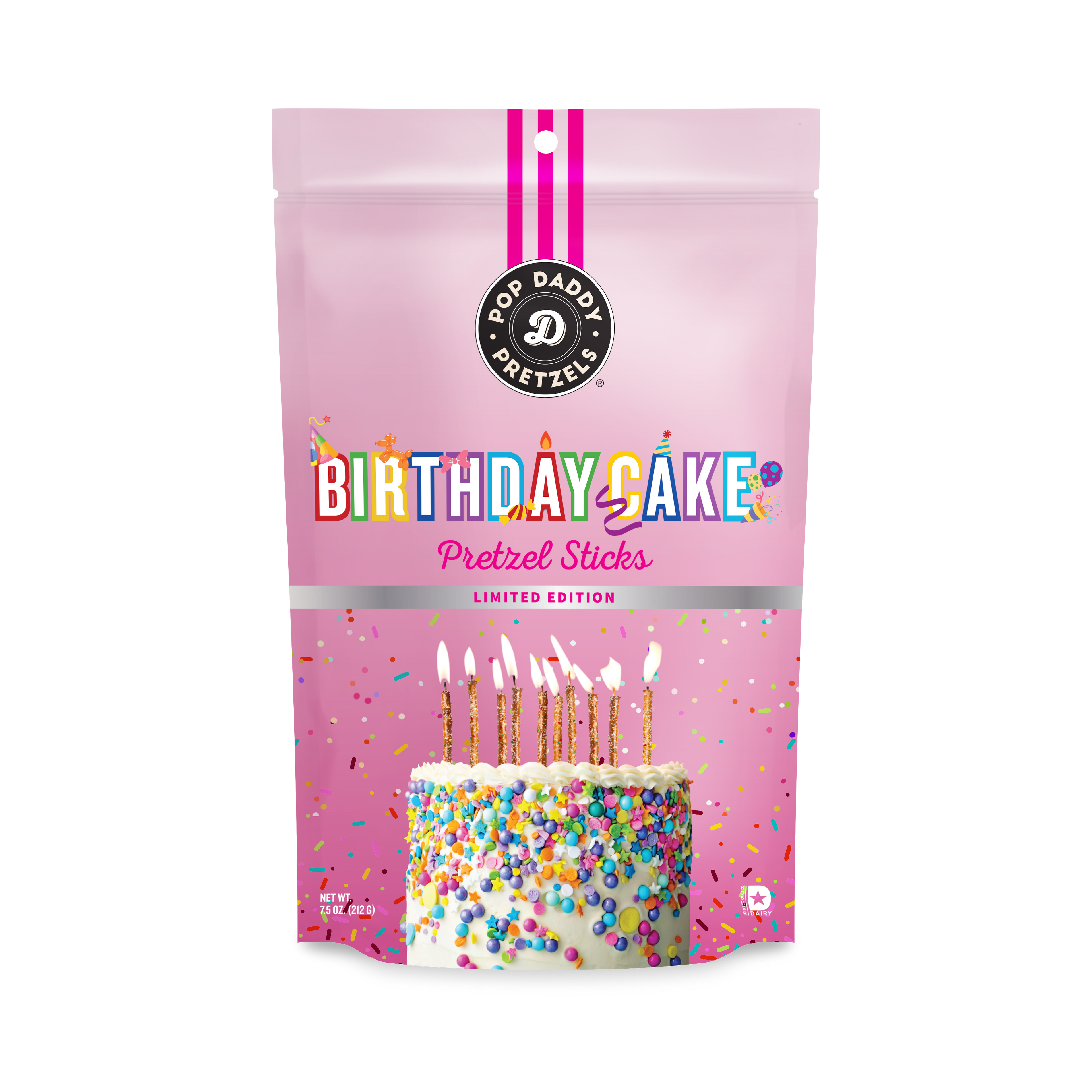 Pretzels Birthday Cake Seasoned 7.5oz