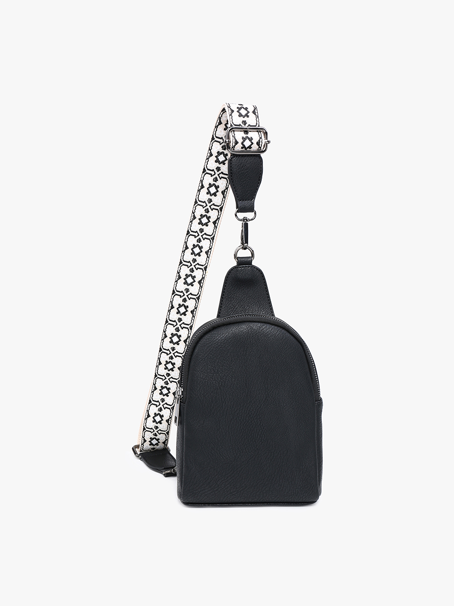 Sling Bag w/ Removable Guitar Strap: Black