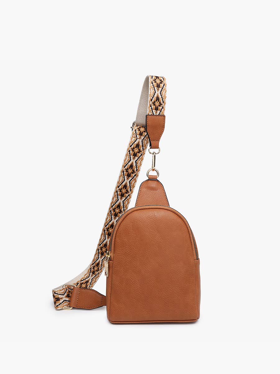 Sling Bag w/ Removable Guitar Strap: Brown